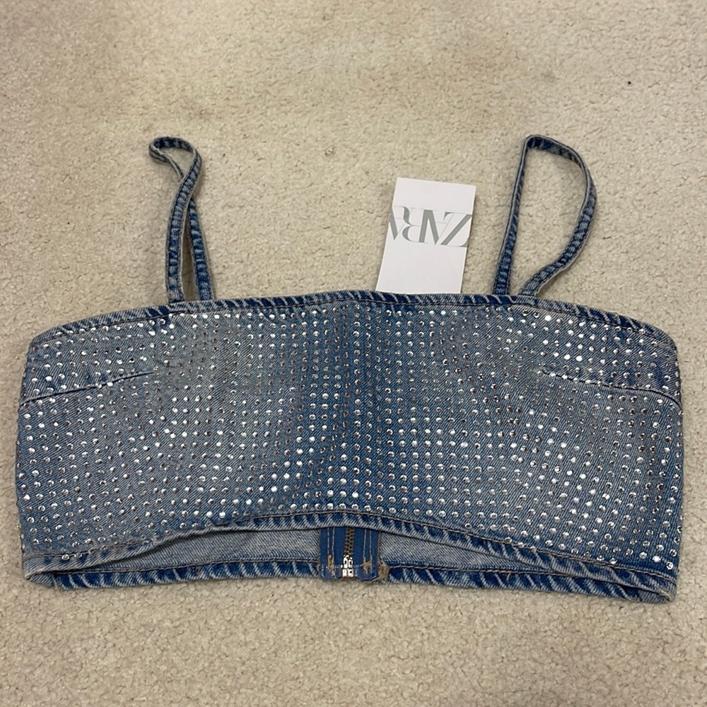 Zara denim top